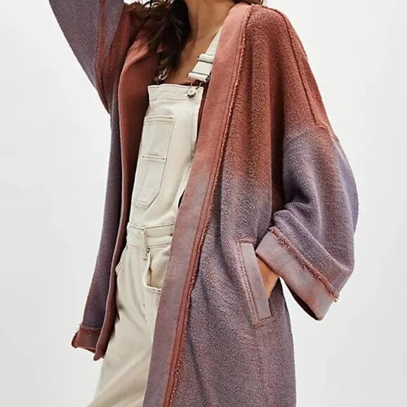 Free People Lola Ombre Sweatshirt Cardi - Picture 3 of 15
